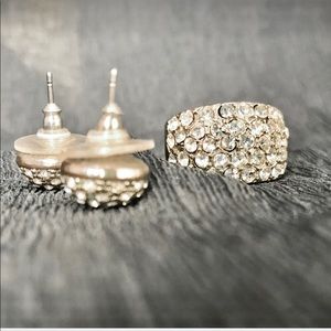 Rhinestone Ring and Earrings